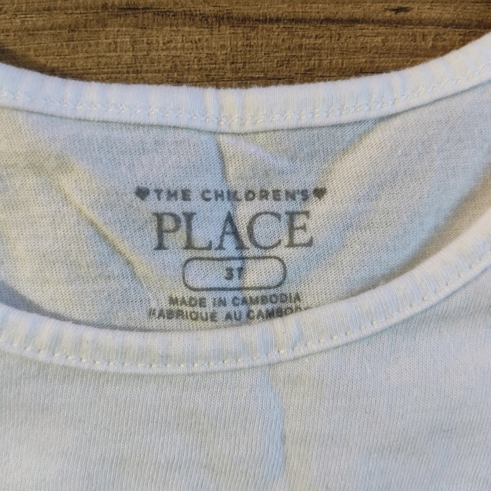 Place White Tee with Pink Gingham Trim - Picture 8 of 10